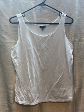 Talbots White Scoop Neck Tank